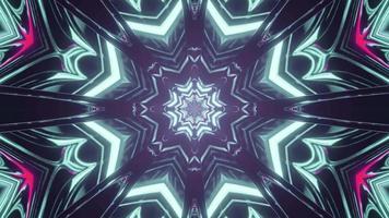 bunte 3d Kaleidoskop-Entwurfsillustration für Hintergrund oder Textur foto