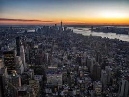 Manhattan Skyline von oben foto