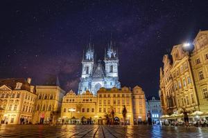 Prag alt Stadt, Dorf Stadt Platz Nacht Aussicht foto