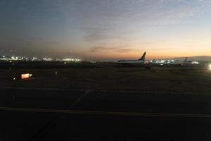 Mexiko Stadt Flughafen Operationen beim Sonnenaufgang foto