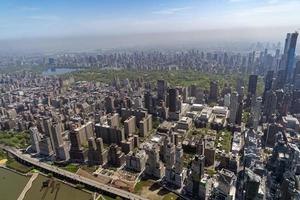 zentral Park Manhattan Neu York Antenne Aussicht von Hubschrauber foto