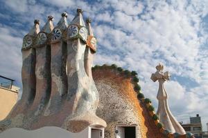 Barcelona Spanien 11 September Dach von casa batllo auf September 11, 2009 im Barcelona, Spanien. ein Gebäude restauriert durch großartig katalanisch Architekt antoni Gaudi. foto