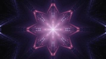 bunte Sternform 3d Kaleidoskop-Designillustration für Hintergrund oder Textur foto