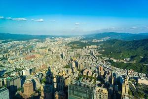 Luftaufnahme der Stadt Taipeh, Taiwan foto