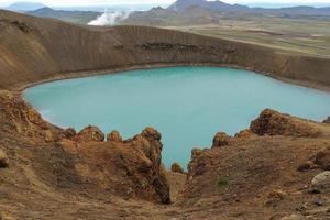 Island Kerid vulkanisch Krater und See foto