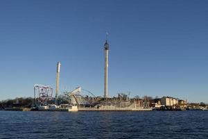 Skansen Stockholm Luna Park Achterbahn foto