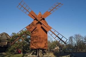 hölzern Windmühle Detail foto