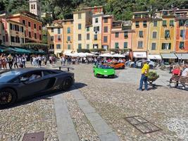 portofino, italien - 8. mai 2022 - der lamborghini bull run foto