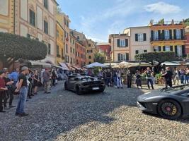 portofino, italien - 8. mai 2022 - der lamborghini bull run foto