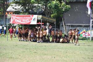 ubud, indonesien - 17. august 2016 - der unabhängigkeitstag wird im ganzen land gefeiert foto