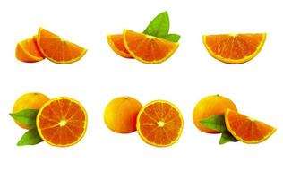 Orange Obst im defferent Art isoliert foto