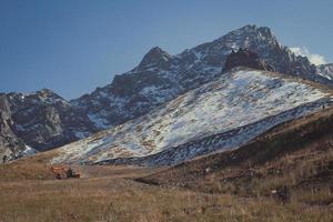 Bagger Maschine im Herbst Senke Landschaft Foto