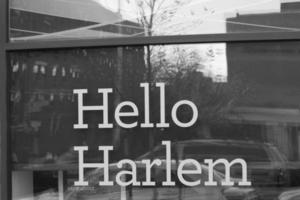 Hallo Harlem USA Zeichen foto