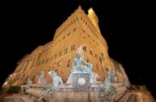 Florenz Piazza della signoria Nacht Aussicht foto