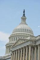 Washington DC Capitol Detail am bewölkten Himmel foto