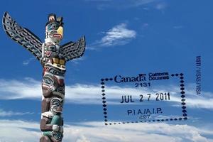 Reisepass Über Kanada szenisch Ziel foto