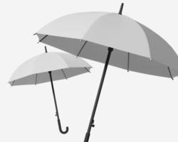 Regenschirm Attrappe, Lehrmodell, Simulation Vorlage mit Kopieren Raum zum Ihre Logo oder Grafik Design foto