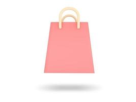 Einkaufen Tasche. online Einkaufen Symbol. 3d machen Illustration. foto