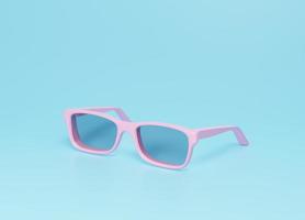 Sonnenbrille Rosa Farbe. 3d Wiedergabe. foto