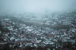 Marsberg historisch Stadt im das Sauerland, Deutschland während Winter foto