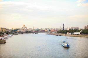 oben Aussicht von See im Moskau, Russland foto