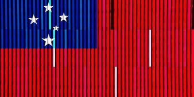 Samoa Flagge auf ein texturiert Hintergrund. Konzept Collage. foto