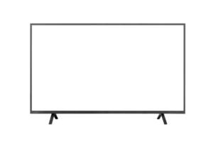 weißer Bildschirm LED-TV-Fernseher isoliert auf weißem Hintergrund foto