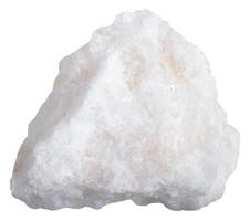 Weiß Anhydrit Felsen isoliert foto