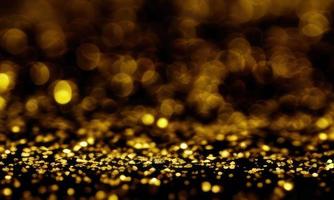 Hintergrund mit Gold Partikel und Bokeh foto