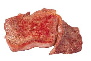gebraten Stück von Fleisch. Rindfleisch Steak ist bereit zu essen. Essen, Fleisch. foto