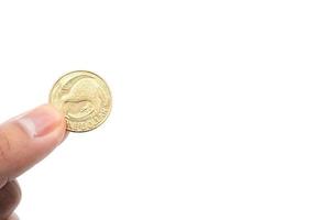 Neu Neuseeland Münze 1 Dollar, Neu Neuseeland Währung. das Neu Neuseeland Dollar ist das offiziell Währung von Neu Neuseeland. foto