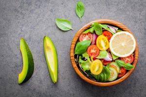 Salatschüssel mit Canalope foto