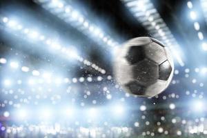 Fußball Ball Partituren ein Tor auf das Netz foto