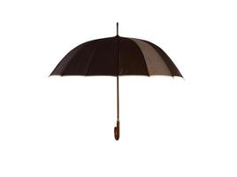 braun öffnen Regenschirm. Konzept von Hilfe und Versicherung foto