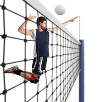 Volleyball Spieler Treffer das Ball foto