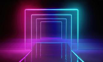 abstrakt Hintergrund mit Neon- glühend Linien foto