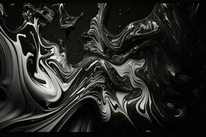 schwarz Marmor Tinte Textur Acryl gemalt Wellen Textur Hintergrund foto