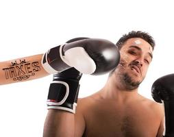 Boxer mit Steuern tätowieren foto