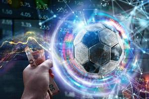 online Wette und Analytik und Statistiken zum Fußball Spiel foto