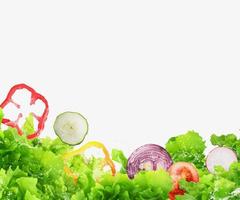 frisch Salat. gesund Essen zum Wellness Konzept foto