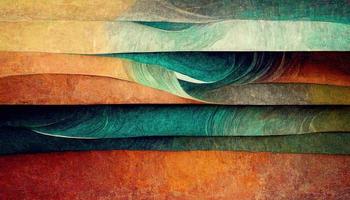 horizontal bunt abstrakt Welle mit Peru Schamottstein Illustration Design foto