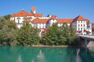 sankt mang Kloster beim Fluss lech im Füssen, Allgäu, Bayern, Deutschland foto