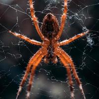 Spinne auf das Spinne Netz warten zu jagen foto