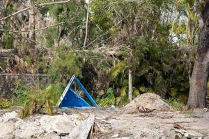Trümmer von Hurrikan ian foto