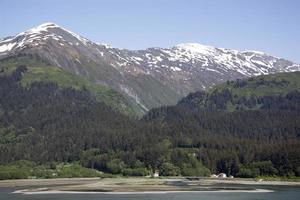 juneau Stadt, Dorf Stadtrand und Berge foto