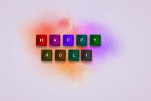 glücklich hallo, indisch Festival, holi Festival und holi Feier Bild. foto
