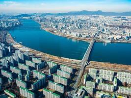 Luftaufnahme der Stadt Seoul, Südkorea foto