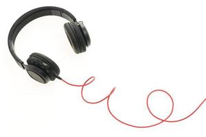 Kopfhörer auf weißem Hintergrund foto
