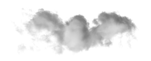 weiße Wolke isoliert auf weißem Hintergrund, Rauch texturiert, Pinseleffekt foto