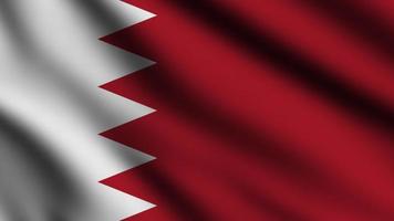 Bahrain-Flagge weht im Wind mit 3D-Hintergrund foto